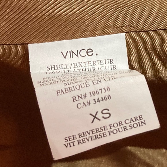 VINCE Draped Suede Jacket inTobacco - Picture 4 of 5